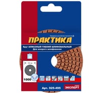 Круг алмазный гибкий шлифовальный ПРАКТИКА 100 мм для мокрого шлифования, P1000 925-495