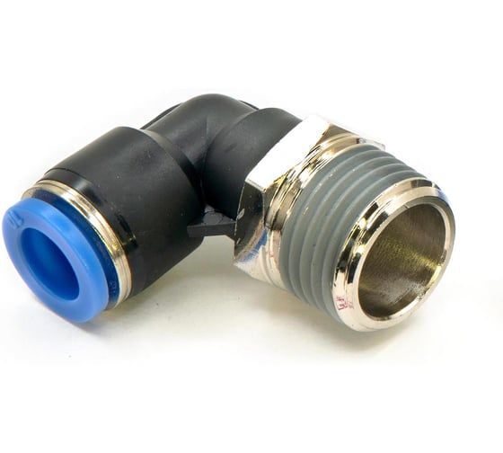 Пневмофитинг цанговый L-образный с наружной резьбой HIMPT 5 шт PL 10-04 (R1/2) 00-00026550