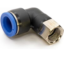 Пневмофитинг цанговый L-образный с внутренней резьбой HIMPT 5 шт PLF 16-03 (R3/8) 00-00026590