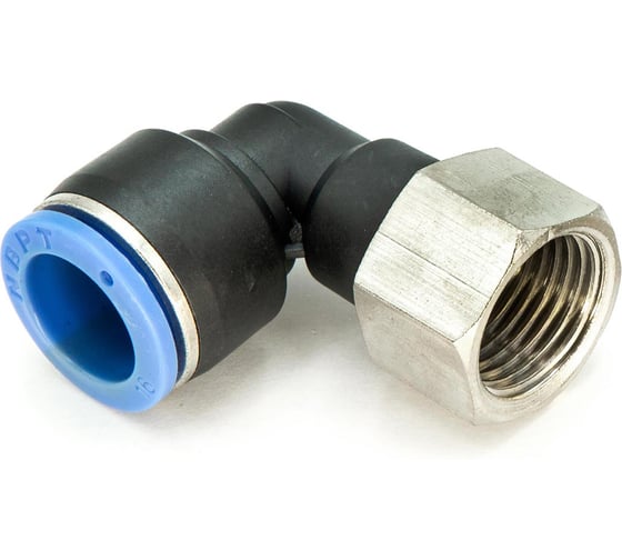 Пневмофитинг цанговый L-образный с внутренней резьбой HIMPT 5 шт PLF 16-04 (R1/2) 00-00026591