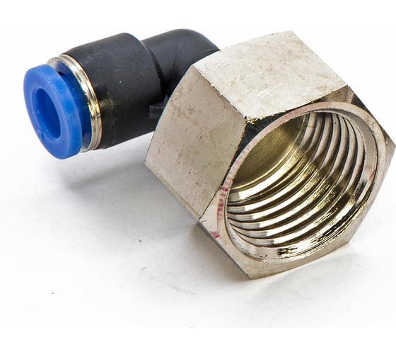 Пневмофитинг цанговый L-образный с внутренней резьбой HIMPT 10 шт PLF 6-04 (R1/2) 00-00026577