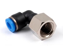 Пневмофитинг цанговый L-образный с внутренней резьбой HIMPT 10 шт PLF 6-02 (R1/4) 00-00026575