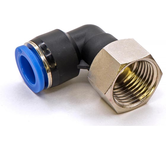 Пневмофитинг цанговый L-образный с внутренней резьбой HIMPT 5 шт PLF 12-04 (R1/2) 00-00026589