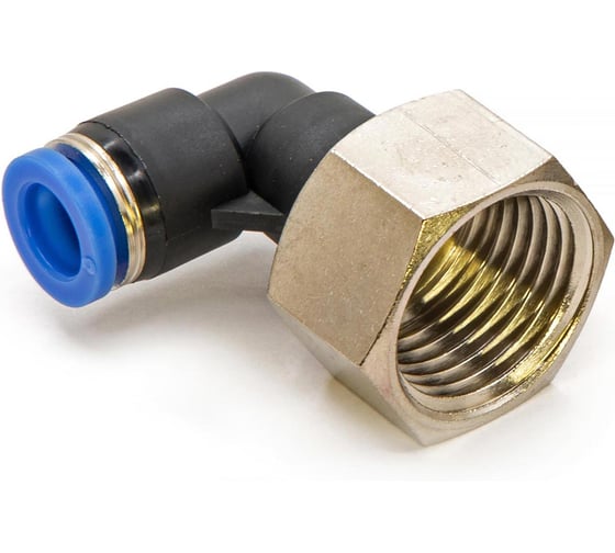 Пневмофитинг цанговый L-образный с внутренней резьбой HIMPT 5 шт PLF 8-04 (R1/2) 00-00026581
