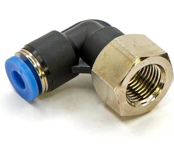 Пневмофитинг цанговый L-образный с внутренней резьбой HIMPT 10 шт PLF 4-01 (R1/8) 00-00026572