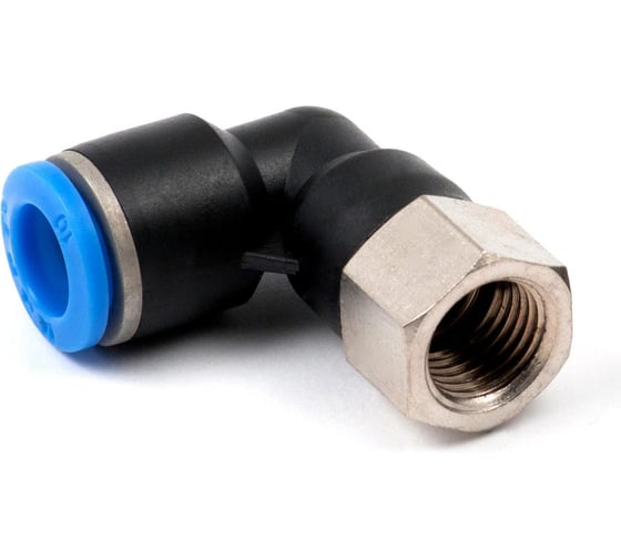 Пневмофитинг цанговый L-образный с внутренней резьбой HIMPT 10 шт PLF 10-02 (R1/4) 00-00026583