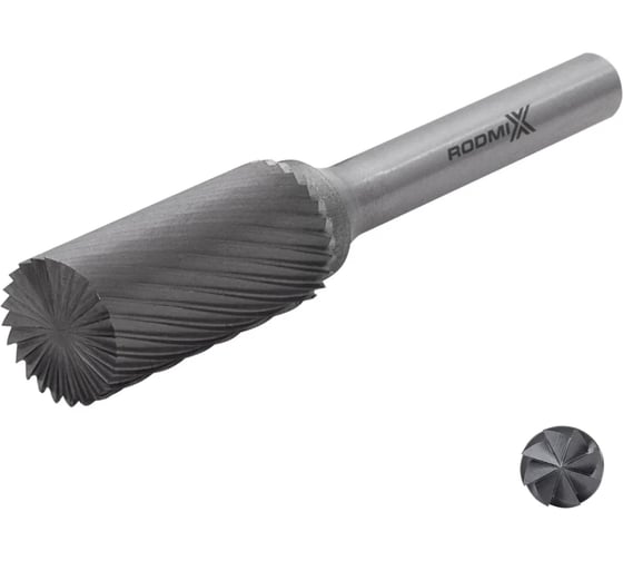 Бор-фреза RODMIX с торцевыми зубьями B 25х25 M06 одинарная насечка 2225250601
