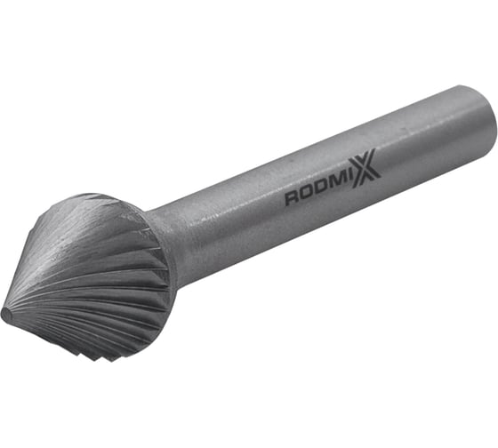 Бор-фреза RODMIX коническая 60 J 12х10 M06 одинарная насечка 2912100601