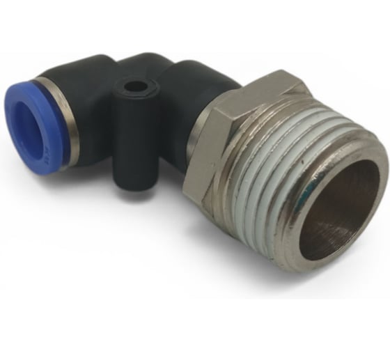 Фитинг угловой 90, поворотный Контактная Механика трубка 8мм, 1/2 KRPL08-04