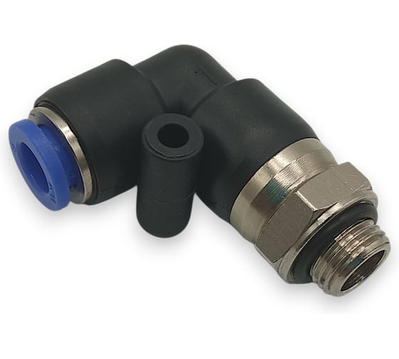 Фитинг угловой 90, поворотный Контактная Механика трубка 6мм, G1/8 KRPL06-01G