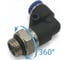 Фитинг угловой 90, поворотный Контактная Механика трубка 6мм, G1/8 KRPL06-01G 6