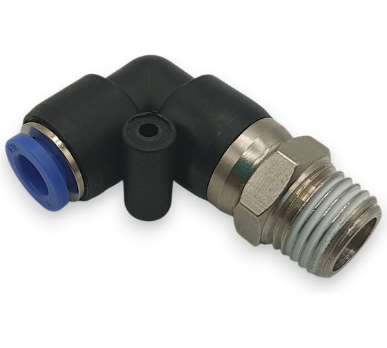 Фитинг угловой 90, поворотный Контактная Механика трубка 6мм, 1/4 KRPL06-02