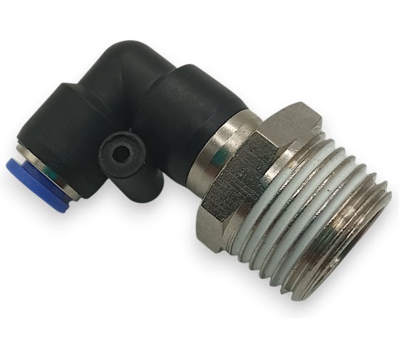 Фитинг угловой 90, поворотный Контактная Механика трубка 6мм, 1/2 KRPL06-04