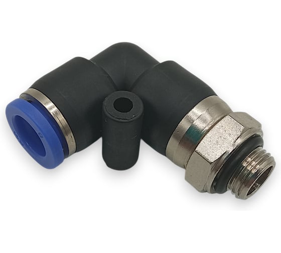 Фитинг угловой 90, поворотный Контактная Механика трубка 8мм, G1/8 KRPL08-01G