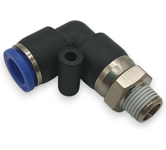 Фитинг угловой 90, поворотный Контактная Механика трубка 8мм, G1/8 KRPL08-01