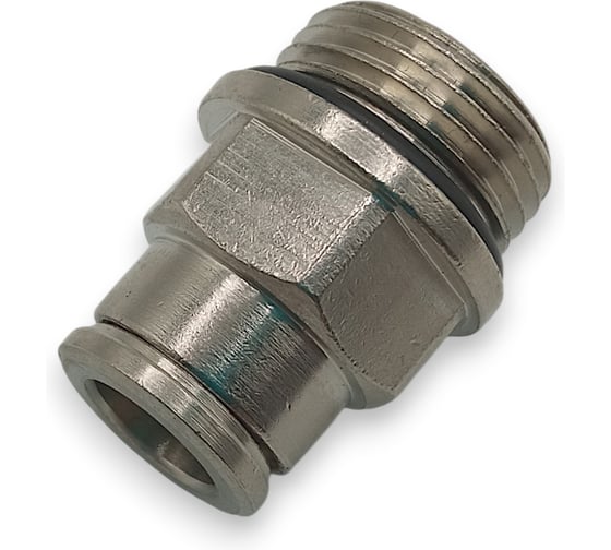 Фитинг цанговый прямой Контактная Механика G3/8, трубка 8мм KEMC08-03G-A