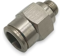 Фитинг цанговый прямой Контактная Механика G1/8, трубка 10мм KEMC10-01G-A