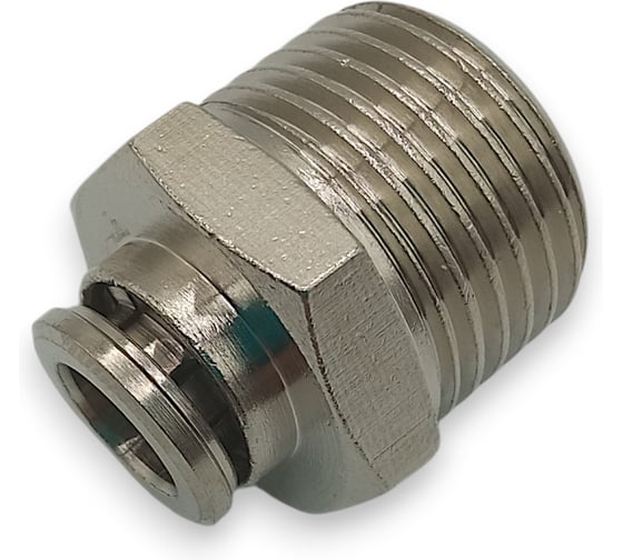 Фитинг цанговый прямой Контактная Механика 1/2, трубка 8мм KEMC08-04P-A