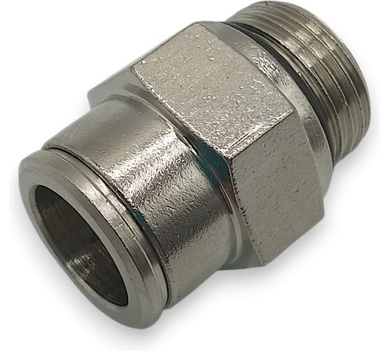 Фитинг цанговый прямой Контактная Механика G3/8, трубка 12мм KEMC12-03G-A