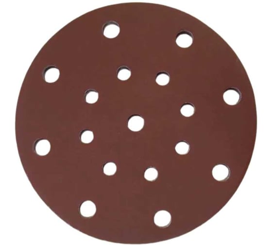 Шлифовальный круг Vitatools 150 мм Р100, 17 отверстий, красный, 10 шт R-150-P100-10-17