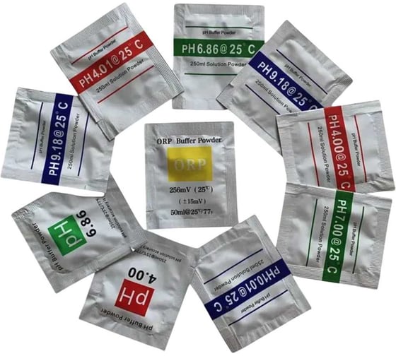 Буферные порошки Vitatools для калибровки PH метра, ph-тестера,4.00, 6.86, 9.18, 7.00, 10.01 phmetr-nabor-5