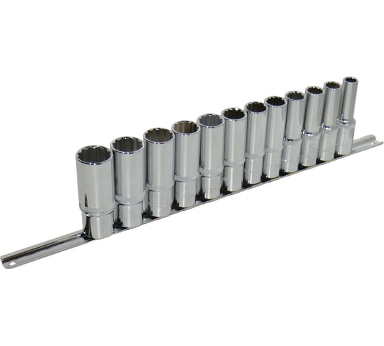 Набор головок глубоких AIST 12 предметов 10-24мм (1/2) 12-гр. на планке 402212 00-00026674
