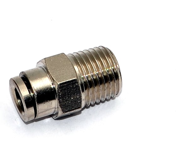 Пневмофитинг латунный прямой с наружной резьбой HIMPT NPCT 6-02 (R1/4) 10 шт 00-00026810