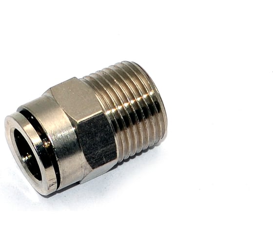 Пневмофитинг латунный прямой с наружной резьбой HIMPT NPCT 10-03 (R3/8) 10 шт 00-00026816