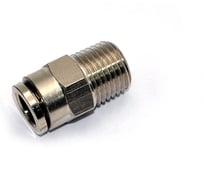Пневмофитинг латунный прямой с наружной резьбой HIMPT NPCT 8-02 (R1/4) 10 шт 00-00026812