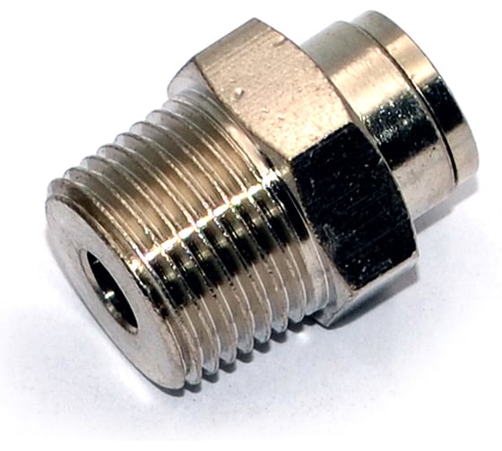 Пневмофитинг латунный прямой с наружной резьбой HIMPT NPCT 8-03 (R3/8) 10 шт 00-00026813