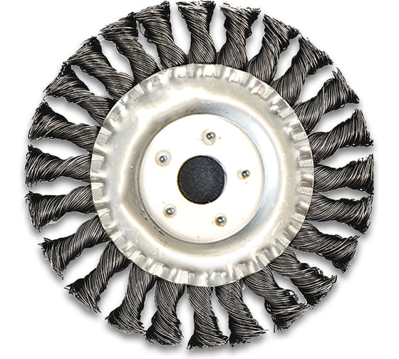 Щетка крацовка doka дисковая плоская витая металлическая проволока для УШМ 175х22мм KDM-B-175-П