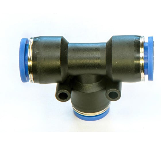 Фитинг пневматический цанговый пластиковый Т-образный переходной HIMPT PUT 12-10 5 шт 00-00026778