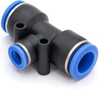 Фитинг пневматический цанговый пластиковый Т-образный переходной HIMPT PUT 12-8 5 шт 00-00026777