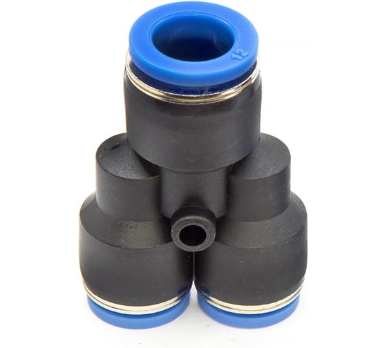 Фитинг пневматический цанговый пластиковый Y-образный переходной HIMPT PW 12-10 5 шт 00-00026791