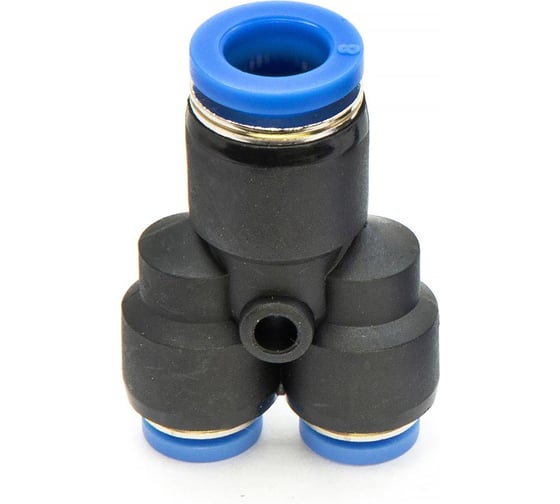 Фитинг пневматический цанговый пластиковый Y-образный переходной HIMPT PW 8-4 10 шт 00-00026785