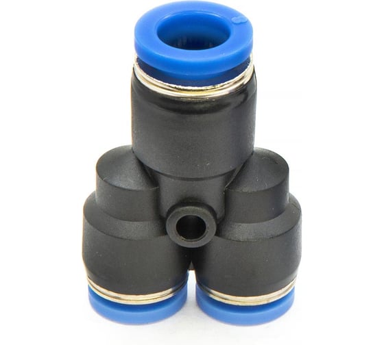 Фитинг пневматический цанговый пластиковый Y-образный переходной HIMPT PW 8-6 10 шт 00-00026786