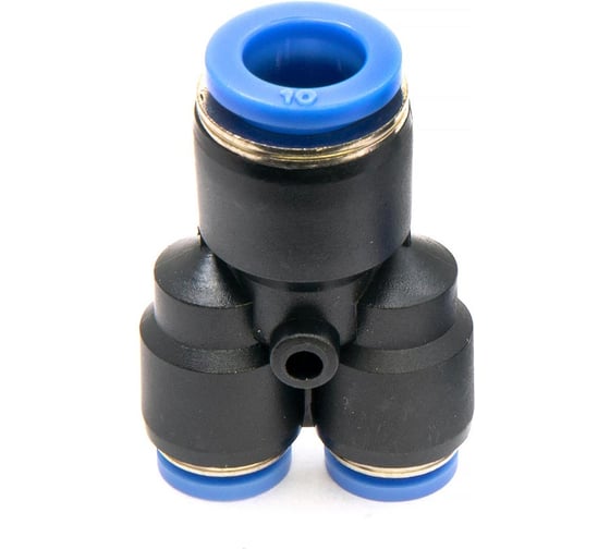 Фитинг пневматический цанговый пластиковый Y-образный переходной HIMPT PW 10-6 10 шт 00-00026787