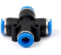 Фитинг пневматический цанговый пластиковый Х-образный HIMPT PZA 6 10 шт 00-00026793
