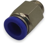 Фитинг цанговый прямой Контактная Механика G1/4, трубка 10мм KZPC10-02G