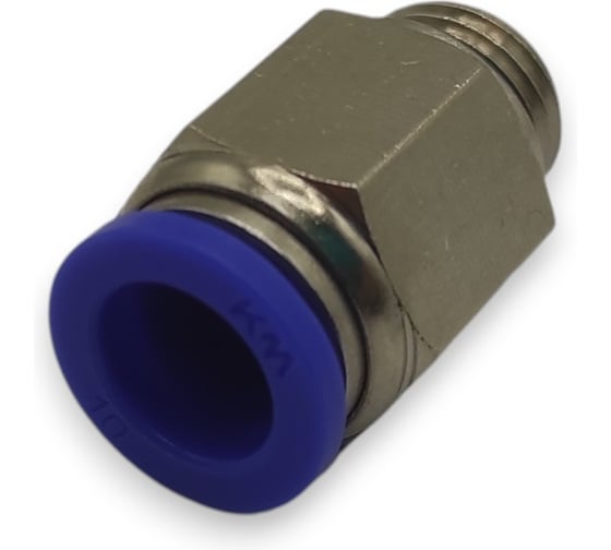Фитинг цанговый прямой Контактная Механика G1/4, трубка 10мм KZPC10-02G