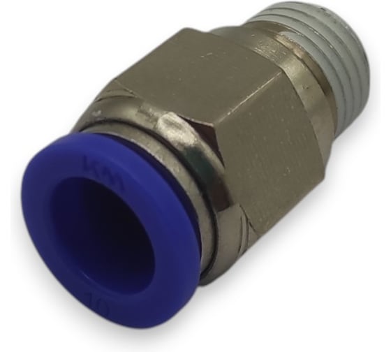 Фитинг цанговый прямой Контактная Механика 1/4, трубка 10мм KZPC10-02P
