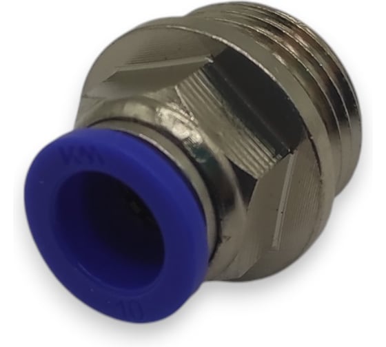 Фитинг цанговый прямой Контактная Механика G1/2, трубка 10мм KZPC10-04G