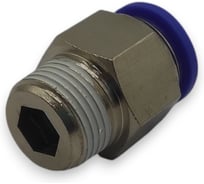 Фитинг Контактная Механика цанговый прямой 3/8, трубка 12мм KZPC12-03P