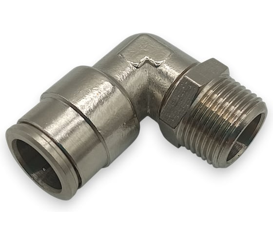 Фитинг Контактная Механика цанговый угловой 3/8, трубка 12мм KEML12-03P-A