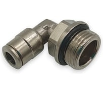 Фитинг Контактная Механика цанговый угловой G3/8, трубка 6мм KEML06-03G-A