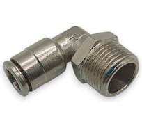 Фитинг Контактная Механика цанговый угловой 3/8, трубка 8мм KEML08-03P-A