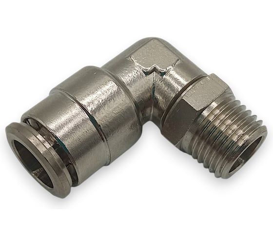 Фитинг Контактная Механика цанговый угловой 1/4, трубка 10мм KEML10-02P-A