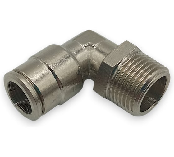 Фитинг Контактная Механика цанговый угловой 3/8, трубка 10мм KEML10-03P-A