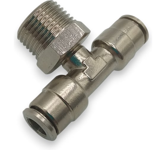 Тройник цанговый Контактная Механика 3/8, трубка 6мм KEMB06-03P-A