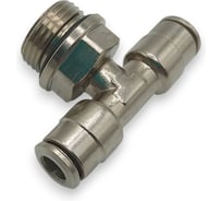 Тройник цанговый Контактная Механика G3/8, трубка 6мм KEMB06-03G-A